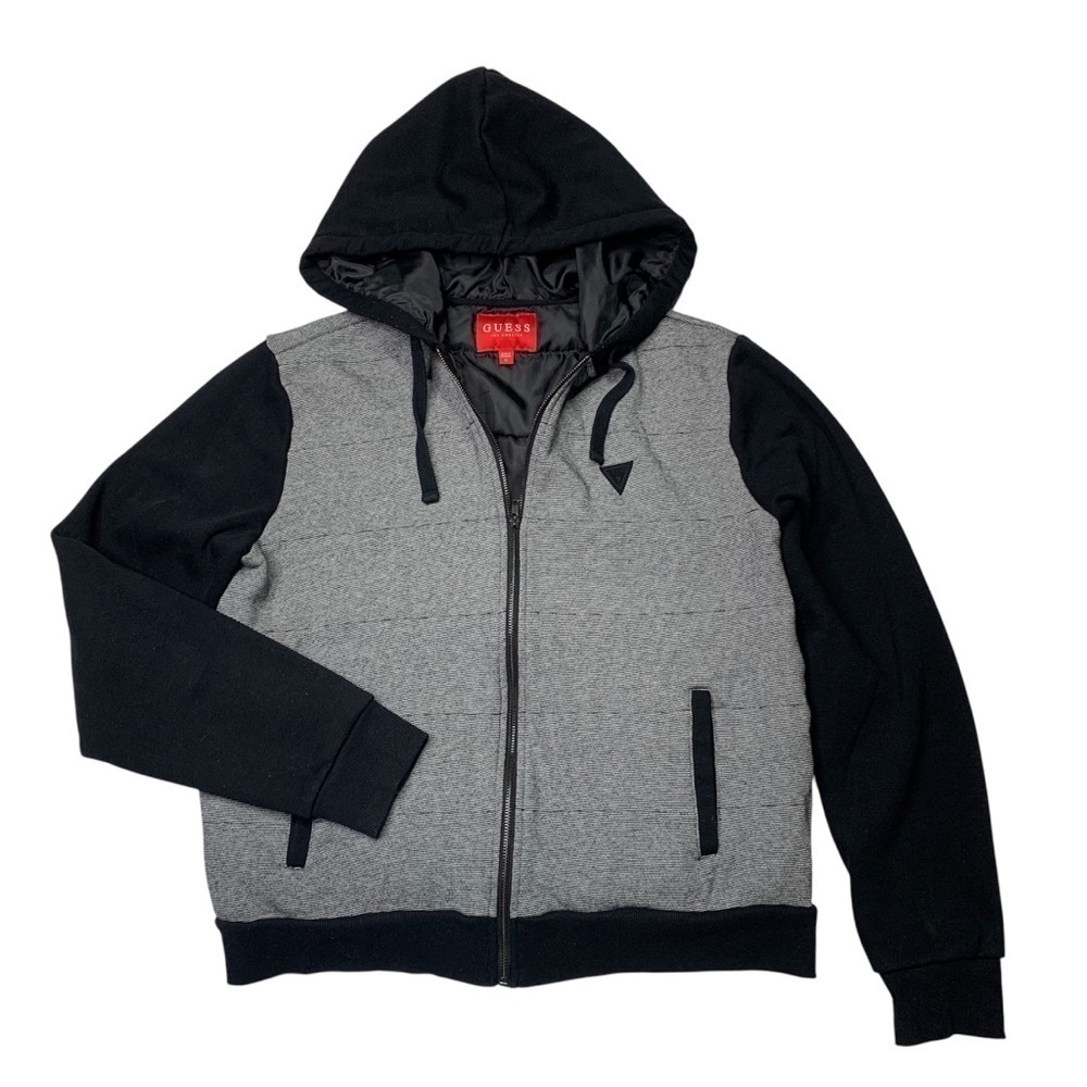 Guess men’s M two toned hooded light jacket